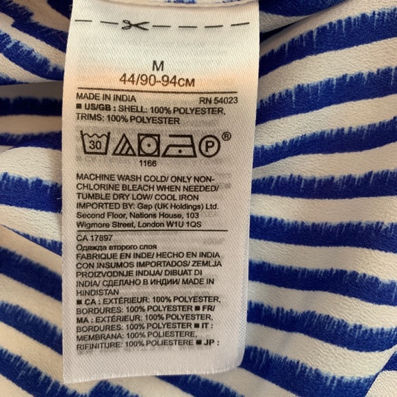 Banana Republic Elsie Ruffle Flutter Striped Med - Picture 8 of 8